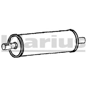 KLARIUS mz39e -  Средний глушитель выхлопных газов