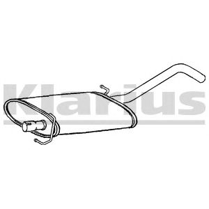 KLARIUS mz423x -  Средний глушитель выхлопных газов