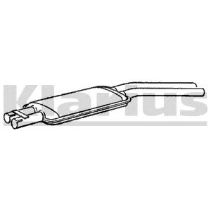 KLARIUS mz62w -  Средний глушитель выхлопных газов