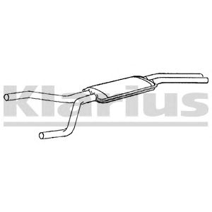 KLARIUS mz65q -  Средний глушитель выхлопных газов