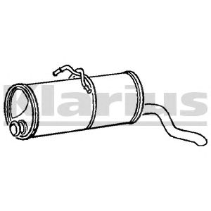 KLARIUS pg576b -  Глушитель выхлопных газов конечный