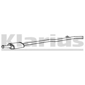 KLARIUS rn665a -  Средний глушитель выхлопных газов