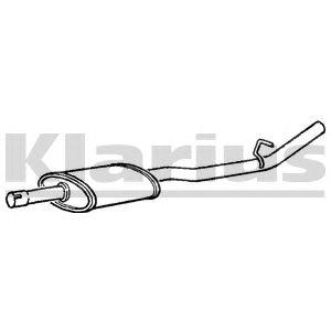 KLARIUS rn668v -  Средний глушитель выхлопных газов