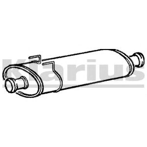 KLARIUS rn733a -  Средний глушитель выхлопных газов