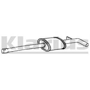 KLARIUS rn854w -  Средний глушитель выхлопных газов