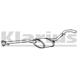 KLARIUS vl510q -  Средний глушитель выхлопных газов