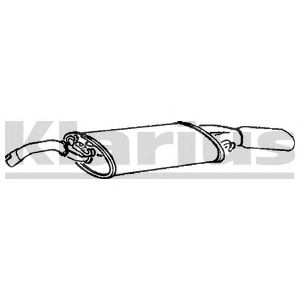 KLARIUS vw233t -  Глушитель выхлопных газов конечный