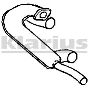 KLARIUS vw276e -  Труба выхлопного газа