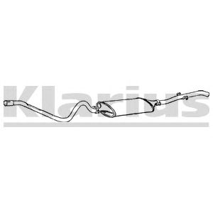 KLARIUS vw381b -  Глушитель выхлопных газов конечный