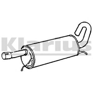 KLARIUS vw465c -  Глушитель выхлопных газов конечный
