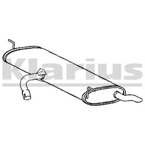 KLARIUS vw635c -  Глушитель выхлопных газов конечный