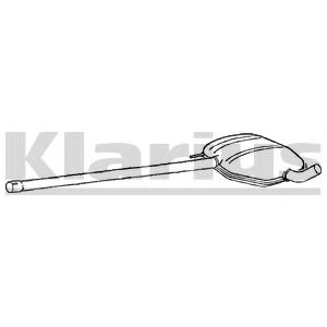 KLARIUS vw638x -  Средний глушитель выхлопных газов