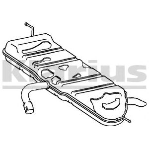 KLARIUS vw657v -  Глушитель выхлопных газов конечный