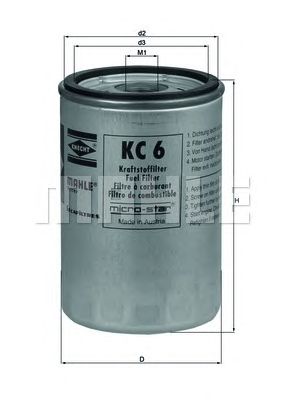 KNECHT kc6 -  Топливный фильтр