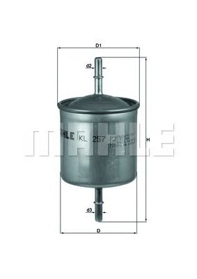 KNECHT kl257 -  Топливный фильтр