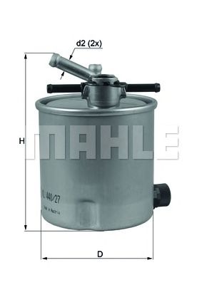 KNECHT kl44027 -  ТОПЛИВНЫЙ ФИЛЬТР NISSAN PATROL 3.0D 04-, X-TRAIL
