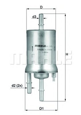 KNECHT kl572 -  Топливный фильтр
