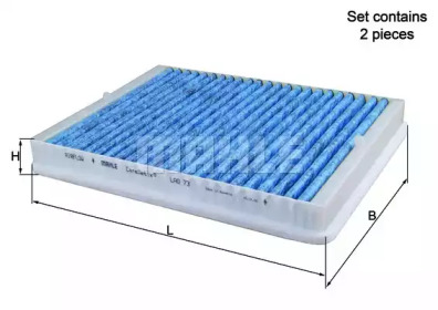 KNECHT lao73s -  Комплект фильтров салона, угольных, Сaremetix 5 слоев