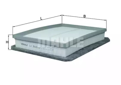 KNECHT lx3685 -  ВОЗДУШНЫЙ ФИЛЬТР
