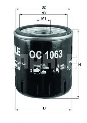 KNECHT oc1063 -  Масляный фильтр
