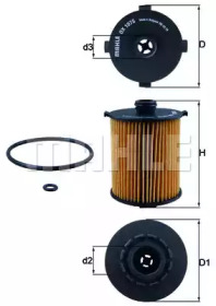 KNECHT ox1075d -  Фильтр масляный
