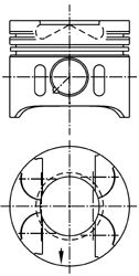 KOLBENSCHMIDT 41014600 -  Поршень, комплект