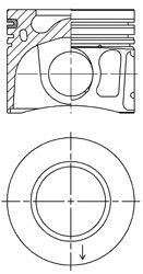 KOLBENSCHMIDT 41072600 -  Поршень, комплект