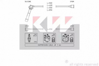 KW 358004 - Комплект проводов зажигания