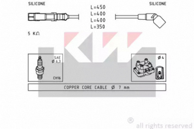 KW 358069 -  Комплект проводов зажигания