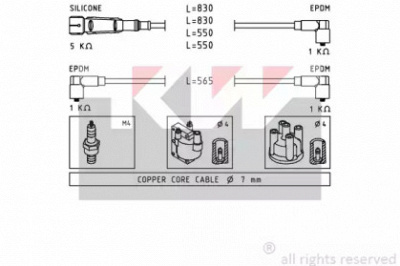 KW 358159 -  Комплект проводов зажигания