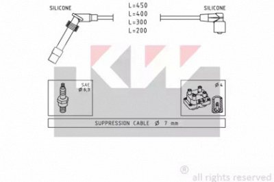 KW 358203 - Комплект проводов зажигания