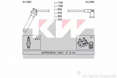 KW 358214 - Комплект проводов зажигания