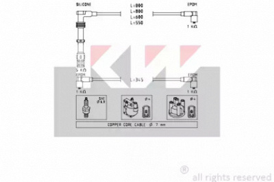 KW 358226 -  Комплект проводов зажигания