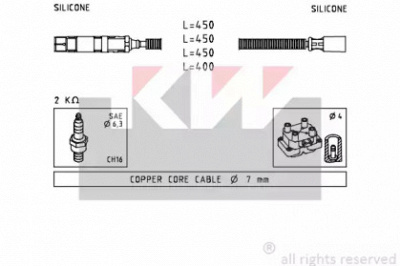 KW 358234 -  Комплект проводов зажигания