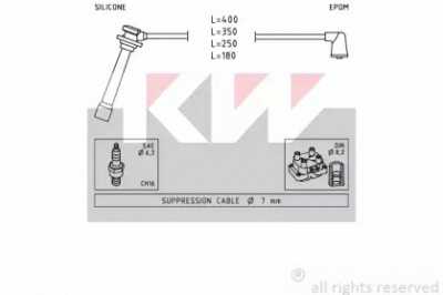 KW 358239 -  Комплект проводов зажигания