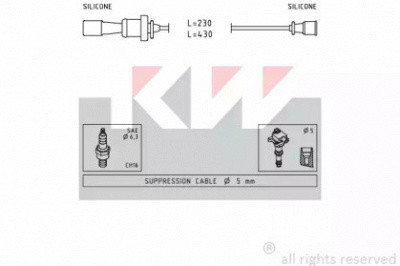 KW 358251 -  Комплект проводов зажигания