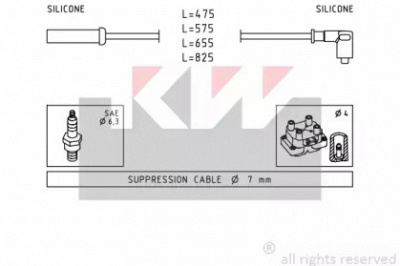 KW 359494 -  Комплект проводов зажигания