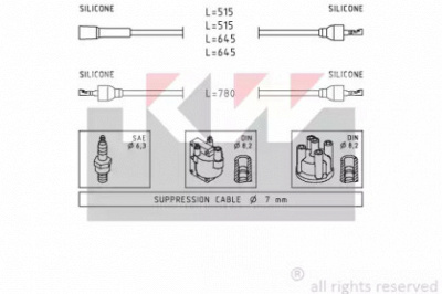 KW 359509 -  Комплект проводов зажигания
