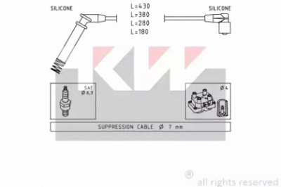 KW 359634 - Комплект проводов зажигания