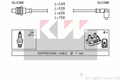 KW 359674 -  Комплект проводов зажигания