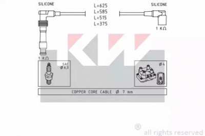 KW 359688 - Комплект проводов зажигания