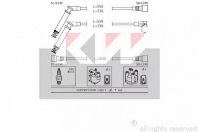 KW 359689 - Комплект проводов зажигания