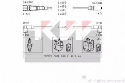 KW 359725 -  Комплект проводов зажигания