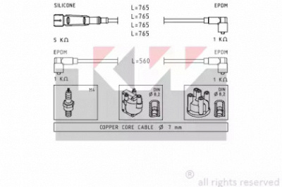 KW 359727 - Комплект проводов зажигания