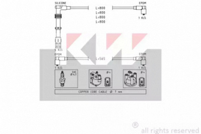 KW 359737 -  Комплект проводов зажигания
