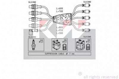 KW 359747 -  Комплект проводов зажигания