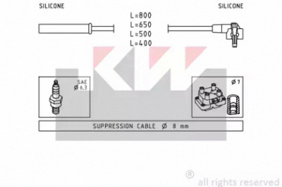 KW 359864 - Комплект проводов зажигания