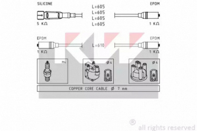 KW 359965 - Комплект проводов зажигания