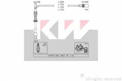 KW 360489 -  Комплект проводов зажигания