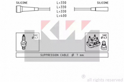KW 360501 - Комплект проводов зажигания